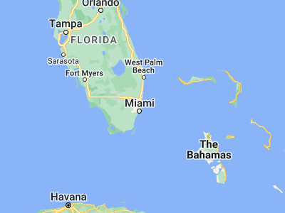 Map showing location of Bal Harbour (25.89176, -80.12699)