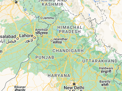 Map showing location of Bālāchor (31.06062, 76.30166)