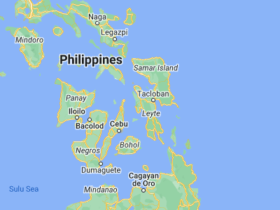 Map showing location of Balagtas (11.1333, 124.5192)