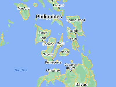 Map showing location of Balamban (10.5039, 123.7156)