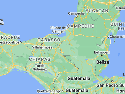 Map showing location of Balancán de Domínguez (17.80702, -91.53744)