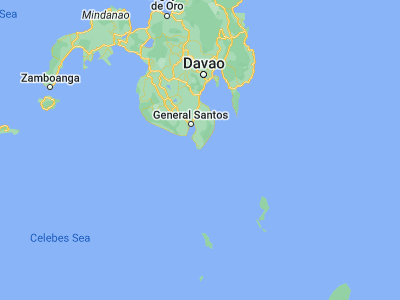 Map showing location of Balangonan (5.57333, 125.35389)