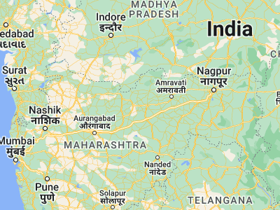 Map showing location of Bālāpur (20.66667, 76.76667)