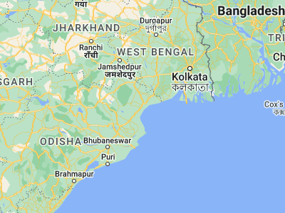 Map showing location of Balasore (21.49417, 86.93167)