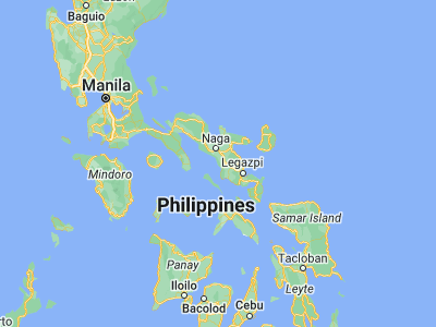 Map showing location of Balatan (13.32111, 123.23333)