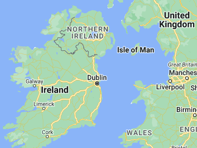 Map showing location of Balbriggan (53.61278, -6.18194)