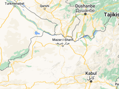 Map showing location of Balkh (36.75635, 66.8972)
