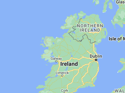 Map showing location of Ballaghaderreen (53.9, -8.58333)