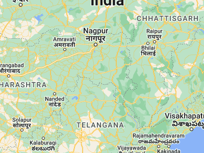 Map showing location of Ballālpur (19.83333, 79.35)
