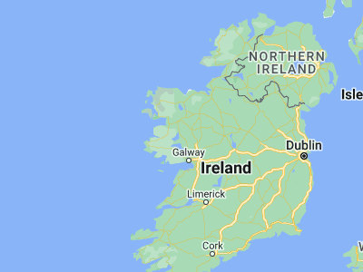 Map showing location of Ballinrobe (53.63333, -9.23333)