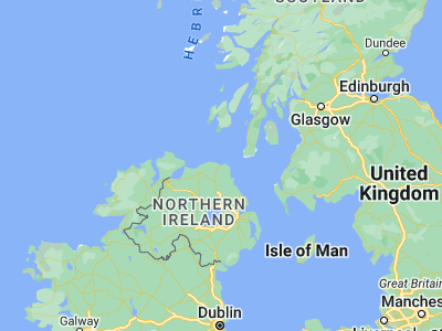 Map showing location of Ballycastle (55.20444, -6.24298)
