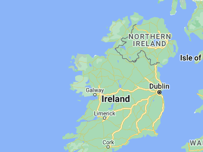 Map showing location of Ballyhaunis (53.76667, -8.76667)