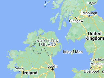 Map showing location of Ballymena (54.86357, -6.27628)