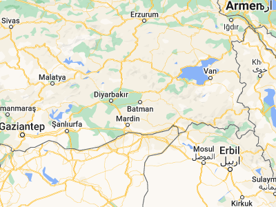 Map showing location of Balpınar (37.86833, 41.05472)