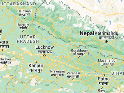 Map showing location of Balrāmpur (27.42766, 82.1871)