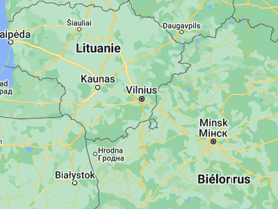 Map showing location of Baltoji Vokė (54.6, 25.2)