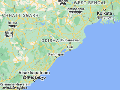 Map showing location of Bālugaon (20.16667, 85.1)