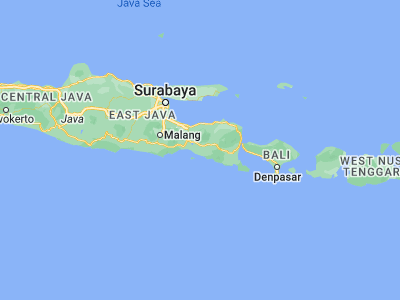 Map showing location of Balung (-8.2727, 113.5388)