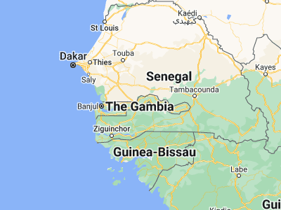 Map showing location of Bambali (13.48333, -15.33333)