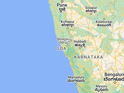 Map showing location of Bambolim (15.45, 73.85)