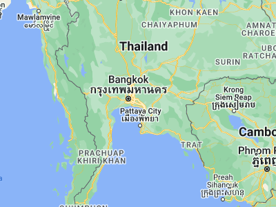 Map showing location of Ban Bang Bo (1) (13.58333, 100.81667)