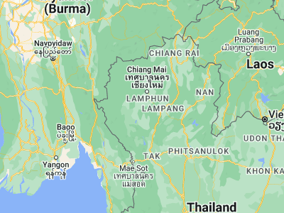 Map showing location of Ban Hong (18.33086, 98.81925)