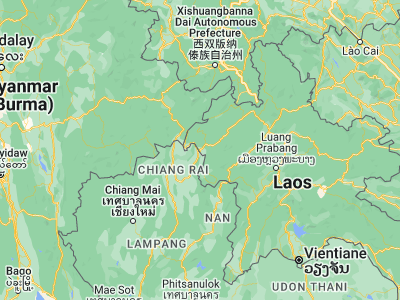 Map showing location of Ban Houakhoua (20.2467, 100.45401)