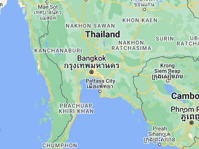Map showing location of Ban Khlong Bang Sao Thong (13.64172, 100.83272)