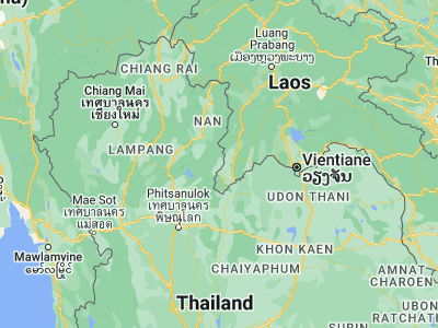 Map showing location of Ban Khok (18.02614, 101.06772)