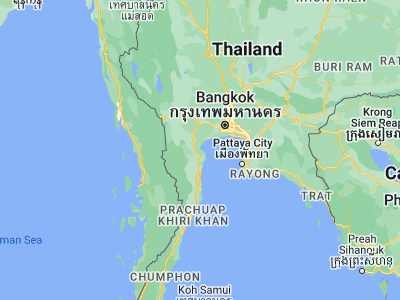 Map showing location of Ban Laem (13.20468, 99.97958)
