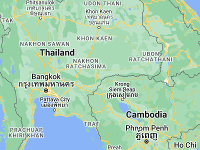 Map showing location of Ban Laharn Sai (14.41142, 102.85936)