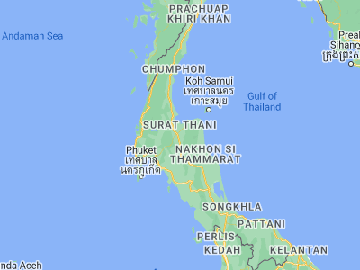 Map showing location of Ban Na Doem (8.88361, 99.31014)