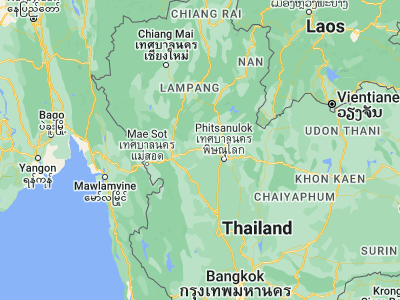 Map showing location of Ban Na (17.03056, 99.7525)