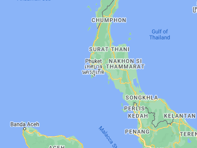Map showing location of Ban Phru Nai (7.95458, 98.58989)