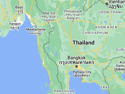 Map showing location of Ban Rai (15.08417, 99.52108)