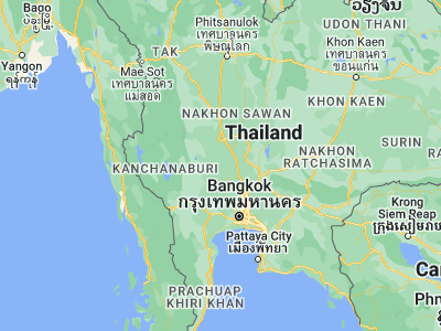 Map showing location of Ban Sam Chuk (14.73333, 100.1)