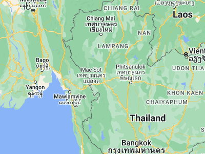 Map showing location of Ban Tak (17.04325, 99.08128)