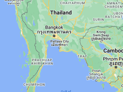 Map showing location of Ban Talat Bueng (13.07147, 101.00314)