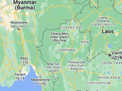 Map showing location of Ban Thi (18.63186, 99.11661)