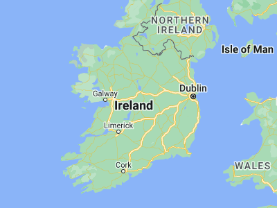 Map showing location of Banagher (53.18861, -7.98667)