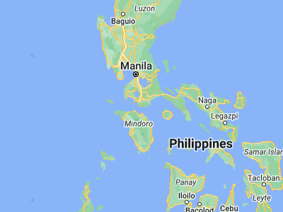 Map showing location of Banalo (13.6464, 121.1817)