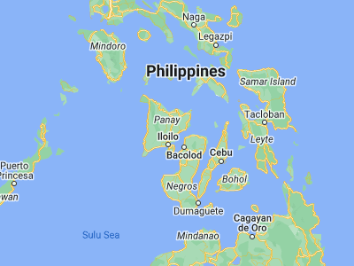 Map showing location of Banate (11.00222, 122.8175)