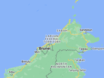 Map showing location of Bandar Labuan (5.28883, 115.26924)