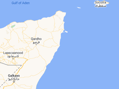 Map showing location of Bandarbeyla (9.4942, 50.8122)