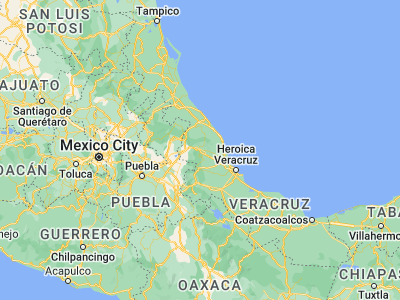 Map showing location of Banderilla (19.58865, -96.93639)