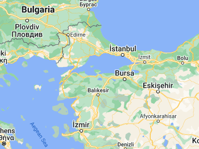 Map showing location of Bandırma (40.35222, 27.97667)