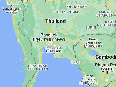 Map showing location of Bang Khla (13.72144, 101.20814)