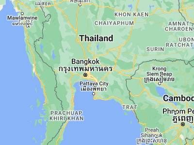 Map showing location of Bang Nam Priao (13.84739, 101.05306)