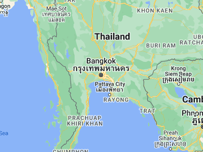 Map showing location of Bang Rak (13.73058, 100.52388)