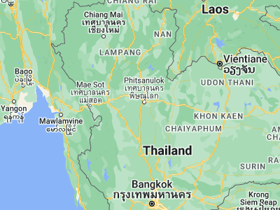 Map showing location of Bang Rakam (16.75847, 100.11742)